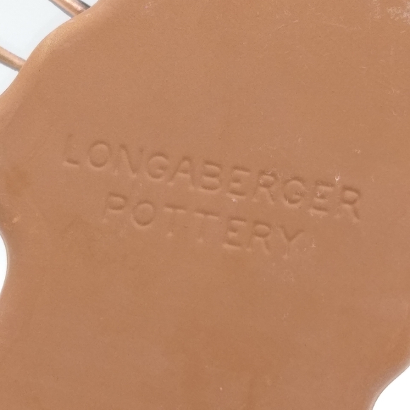 Longaberger Kriss Kringle Santa Cookie Mold 1991 Vintage Earthenware Christmas - Picture 9 of 12